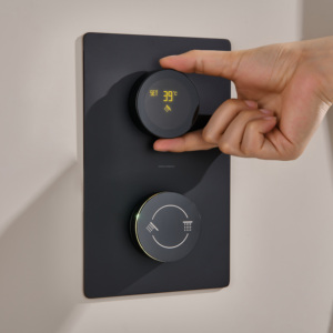 Stepon nhà sản xuất OEM ODM Wifi App <span class=keywords><strong>2025</strong></span> đen tĩnh nhiệt kỹ thuật số vòi hoa sen điều khiển van Trần hệ thống vòi hoa sen đặt - Product Image 1