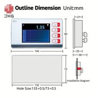 Dynamomètre numérique portable DY054 avec transmission RS485, écran LCD, indicateur de cellule de charge réglable pour le contrôle du poids