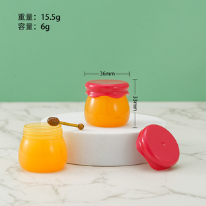 Cute <b>Lip</b> Balm Bottle 6g Plastic Jar With Spoon For Cosmetic Packaging - Product Image 4