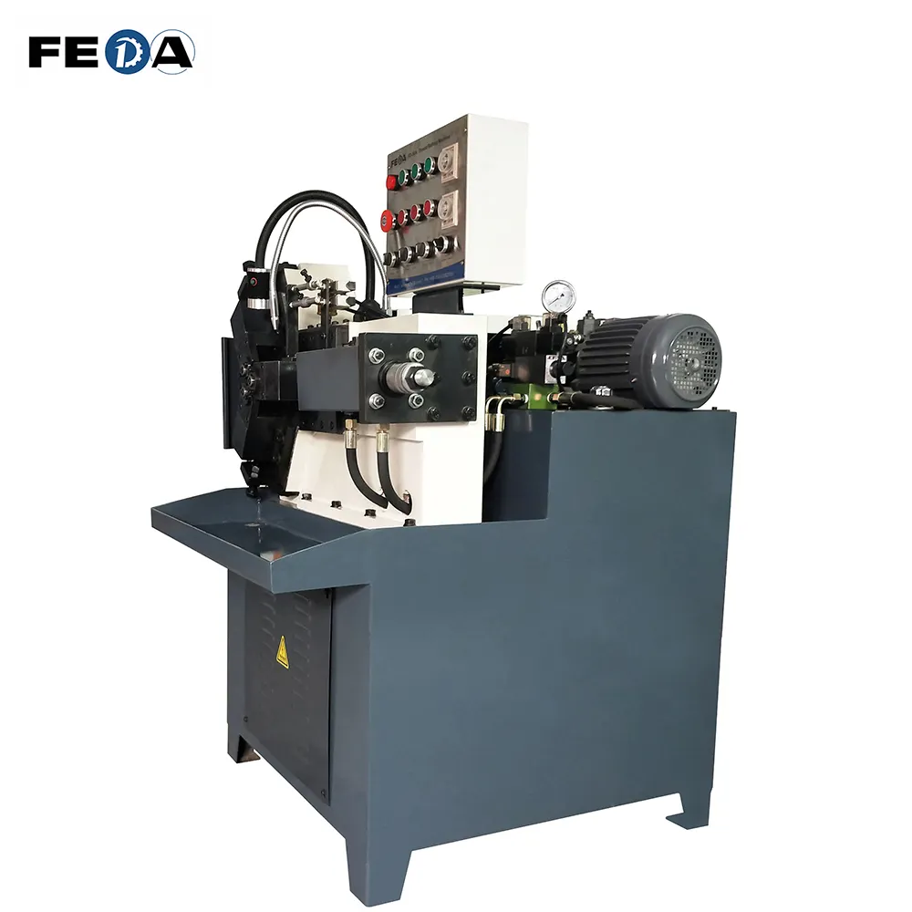 FEDA FD-30A automatische drei Matrizen Walz maschine tragbare Bewehrung gewinde maschine dekorative Schrauben und Muttern machen Maschine