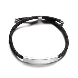 Jiojew personalizado al por mayor moda Retro delicado cierre de acero inoxidable ajustable <span class=keywords><strong>Papa</strong></span> en blanco hecho a mano tejido encanto geometría pulseras - Product Image 4