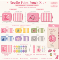 Sac à main Aceylic pour point de croix, pochette plate en toile pour présentation de travaux manuels, pochette d'insertion pour point de croix, sac pop