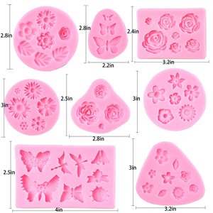 Hoa fondant khuôn hoa và bướm kẹo Silicone khuôn mẫu cho sô cô la fondant Polymer đất sét crafting dự án - Product Image 2