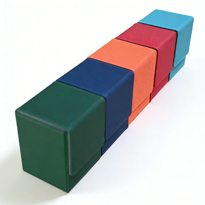 Boîte <span class=keywords><strong>de</strong></span> pont <span class=keywords><strong>de</strong></span> <span class=keywords><strong>cartes</strong></span> magiques en PU gaufré horizontal à grain <span class=keywords><strong>de</strong></span> tissu - Product Image 3