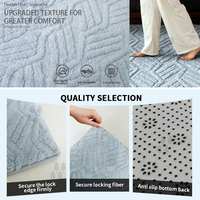 Maßgefertigter Moderner Dicker Memory-Schaum Umweltfreundlicher Wohnzimmer-Teppich Jacquard-Muster Waschbarer Bettvorleger Bodenschutz-Teppich