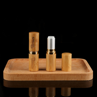 Tubes de rouge à lèvres liquide vides, tube de baume à lèvres en bambou, tube de beauté en aluminium avec logo personnalisé
