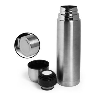 Classica <span class=keywords><strong>Thermos</strong></span> in Acciaio Inox Isolata a Forma di Proiettile da 500ml 750ml 1000ml per Esterni con <span class=keywords><strong>Tazza</strong></span> e Coperchio a Pressione Rapida - Product Image 6