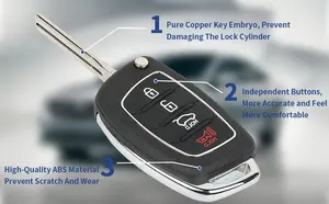 Replacement For Hyundai Sonata 2017-2020 Key Fob Remote Shell Keyless Entry Remote System