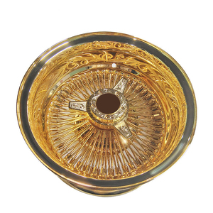 Rueda de alambre de aluminio forjado cromado de 25 mm con sistema Knock-off, 13" 14" 14*7 15*7, 72/100 radios, diseño inverso - Product Image 4