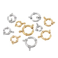 Fermoirs à ressort en acier inoxydable pour bijoux, fermoirs à ressort PVD plaqué or pour la fabrication de colliers et bracelets