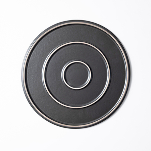 Assiettes de service rondes noir mat vaisselle de table en porcelaine design moderne vaisselle de cuisine fine restaurant hôtel vaisselle logo personnalisé plats - Product Image 5
