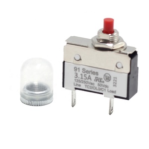 <span class=keywords><strong>Disjoncteur</strong></span> thermique Kuoyuh série 91 0.5-10A <span class=keywords><strong>bouton</strong></span> <span class=keywords><strong>rouge</strong></span> réinitialisation manuelle 250V protecteur de surcharge pour équipement électrique - Product Image 2