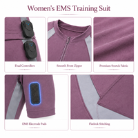 Ensemble de yoga EMS professionnel pour femmes, combinaison d'entraînement à impulsions avec pulvérisation d'eau 8 zones, stimulateur musculaire intelligent pour l'entraînement et le fitness en salle de sport