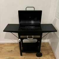 Gril de charbon de bois de BBQ en acier carré de jardin de qualité supérieure moderne Offre Spéciale nouveau design