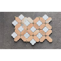 Mosaïque moderne de luxe en marbre naturel blanc en forme de lanterne, tuiles découpées au jet d'eau pour la maison, la villa, l'hôtel, le salon, la salle de bain, la cuisine, les murs et les sols