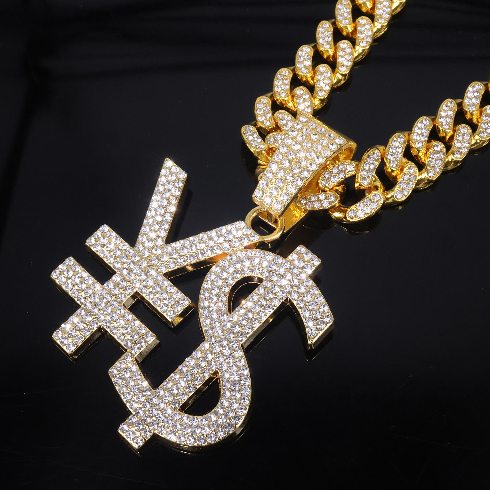 Single pendant gold (usd symbol)