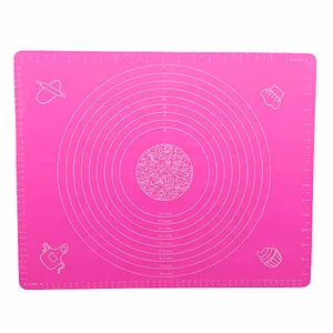 Tapis de pâte à pétrir en silicone antidérapant de stock épaissir le tapis de cuisson en silicone résistant à la chaleur pour pâtisserie