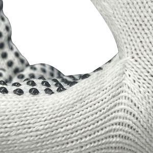 PVC Dot Coated CVC Work Gloves Vietnam Elastic Knitted Wrist Anti Slip Grip Breathable Washable Safety Gloves For Handling - Product Image 4