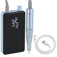 En gros 805 Ponceuse à ongles électrique professionnelle portable 35000RPM Polisseuse à gel Brosse en carbone pour salon de manucure UK Ensemble de forets