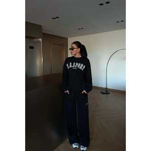 Conjunto Deportivo de Nylon Negro Easport, Cómodo para Correr, Diseño Personalizado con Logotipo, Transpirable, con Capucha, Invierno, 2 Piezas, Pedido Mínimo - Product Image 2