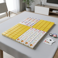 Tuiles de Mahjong américaines sur le thème des burgers, personnalisables, en acrylique, écologiques, durables, ensemble de voyage portable pour 4 joueurs, jeux pour adultes