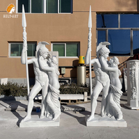 Estatua de Afrodita y Ares de Tamaño Real en Mármol Natural, Escultura Clásica Griega Tallada a Mano, Marca MILY, en Venta