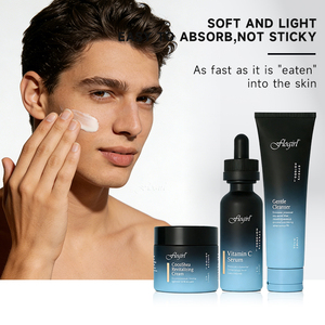 Kit personnalisé de 3 pièces pour le soin de la peau du visage des hommes, contrôle du sébum, soin de la peau biologique, marque privée, produits de soin de la peau pour hommes, blanchiment de la peau des hommes - Product Image 2