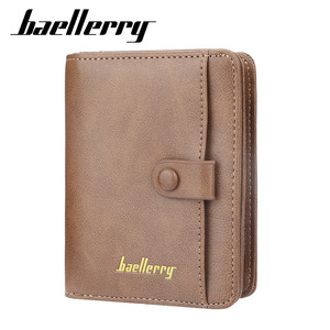 Baellerry Men's Short <b>Wallet</b> PU Leather Multi Card Slot Zipper Coin Purse Multifunctional Driver's License <b>Holder</b> - Product Image 5