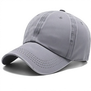 Gorra de Béisbol Unisex Gris Daizha Sports, 6 Paneles, Ajustable, Color Sólido, Estilo Casual, Denim Lavado, Vintage, Deportiva, Talla Adulto Cuatro - Product Image 1