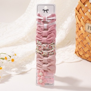 Lot de 10 pinces à cheveux pour enfants, accessoires mignons, nœuds pour bébé fille, élastiques à cheveux, barrettes pour enfants, coiffes - Product Image 3