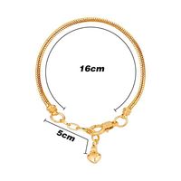 Gelang Tulang Ular Liontin Cinta Sederhana yang Dapat Disesuaikan, Gaya Eropa dan Amerika, untuk Pria dan Wanita