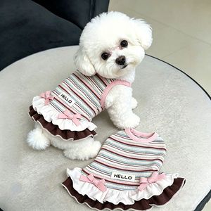 Vestido a Rayas para Mascotas, Ropa Delgada para las Cuatro Estaciones, Traje Antidesprendimiento de Pelo para Gatitos, Teddy, Bichón, <span class=keywords><strong>Yorkshire</strong></span> - Product Image 2