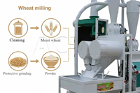 Machines de mouture de farine de blé entièrement automatiques pour les petites entreprises, faible investissement, profit élevé, utilisation facile