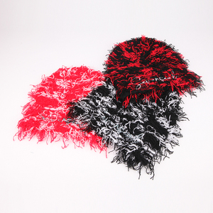 Tùy Chỉnh Mùa Đông Dệt Kim Hat Tất Cả Các Hơn Logo Beanies Chất Lượng Cao Đan Jacquard Faux Fur Beanie - Product Image 2