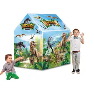 Çocuk çadır playroom kapalı Boy dinozor dünya çocuk on Pop Up çocuk Playhouse Teepee kapalı katlanabilir çocuklar oyuncak çadır