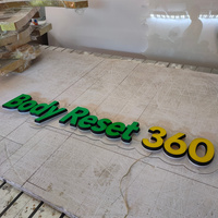 Enseigne LED personnalisée en acrylique, rétroéclairée et éclairée par l'avant, avec panneau arrière en métal pour publicité murale intérieure et signalétique commerciale