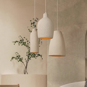 Lampe de chevet minimaliste pour chambre à coucher, en <span class=keywords><strong>ciment</strong></span>, style japonais, pour hôtel, restaurant, bar, décorée avec un seul lustre, luminaire suspendu Wabi Sabi - Product Image 6