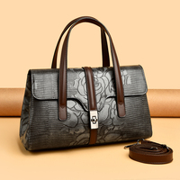 Sac à main rétro pour femme grande capacité, tendance, portable, avec fermeture éclair rabattable, sac à bandoulière rétro pour femme, vente en gros d'usine