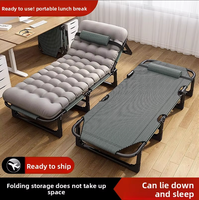 Lit pliant en tôle métallique, design moderne et minimaliste, portable, pour la maison, le bureau, l'hôpital, le camping en extérieur, lit de sieste