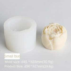 Lotus sugar resin sapone fondente camelia flower antiaderente cake bakery 3d silicone bud Rose Candle stampi per Rose - Product Image 6