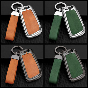 Étui de protection pour <span class=keywords><strong>clé</strong></span> de voiture en alliage de zinc et cuir avec logo pour <span class=keywords><strong>Audi</strong></span> A1 <span class=keywords><strong>A3</strong></span> A4 A5 A6 A7 Q3 Q5 Q7 B6 B7 B8 <span class=keywords><strong>8P</strong></span> 8V 8L C5 C6 TT RS – Accessoires intelligents - Product Image 2