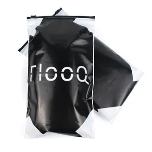 Reiß verschluss glänzende Kleidung Taschen Großhandel Benutzer definierte Verpackung Gedrucktes Logo Selbst dichten des Hemd Kleidung Reiß verschluss Klarer Druck verschluss Kunststoff