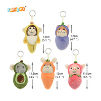 Famipet Fabrikant Op Maat Ontworpen Schattig Zacht Pluche Fruit Dieren Tas Charm Pluche Sleutelhanger Speelgoed
