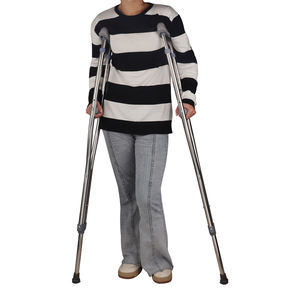 Kruk ketiak baja tahan karat, kruk ketiak baja tahan karat nyaman dapat disesuaikan dengan pengeriting ketiak untuk dewasa - Product Image 4