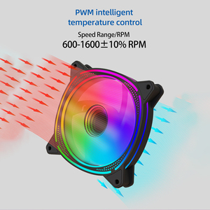 Ventilador de caja Lovingcool de 120mm y 6 pines, Enfriador de ventilador de ordenador Led RGB con Control remoto RF, ventiladores de PC <span class=keywords><strong>Arua</strong></span> Sync - Product Image 3