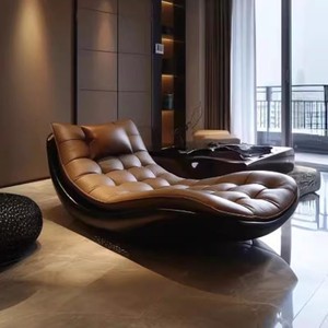 Divano Reclinabile di <span class=keywords><strong>Design</strong></span> Lussuoso e Artistico, Poltrona Singola in Pelle per <span class=keywords><strong>Soggiorno</strong></span> e Camera da Letto, Arredamento per la Casa - Product Image 1