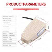 Interrupteur à pédale en aluminium industriel FS-2 TFS-2, pédale en métal avec fil, interrupteur à commande au pied pour presse à poinçonner, 220V
