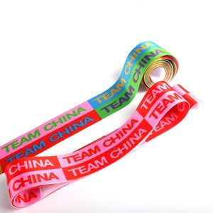 Good Price Polyester Tape Textile Accessories Printed Elastic Polyester <b>Webbing</b> Gift Wrap <b>Webbing</b> Strap - Product Image 2
