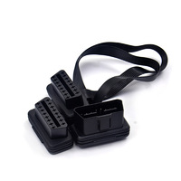 Venta al por mayor LT027 OBD2 conector divisor Y Cable de extensión adaptador 16 pines macho a hembra uno a dos línea de diagnóstico