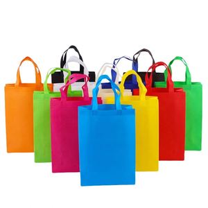 Bolsas de Tela No Tejida Coloridas con Asas, Reutilizables, Duraderas, para Regalos, Ecológicas, para Compras y Cumpleaños - Product Image 1